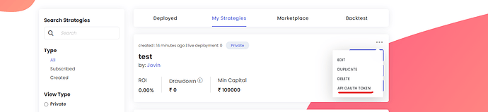 API OAUTH TOKEN